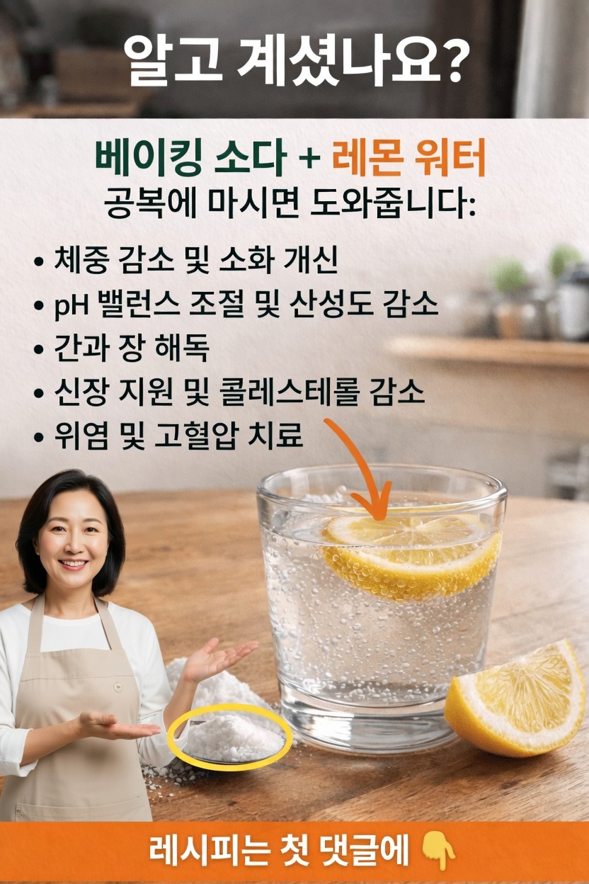 매일 아침 공복에 베이킹소다와 레몬물을 섞어 마시면 실제로 어떤 일이 일어나는지 알아보세요