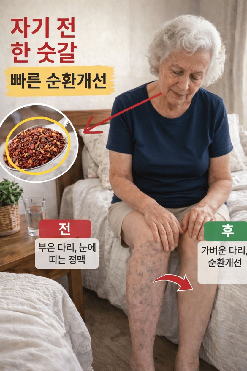 많은 노년층이 다리 혈액순환을 돕기 위해 잠자기 전 카옌페퍼 한 스푼을 추가하는 이유