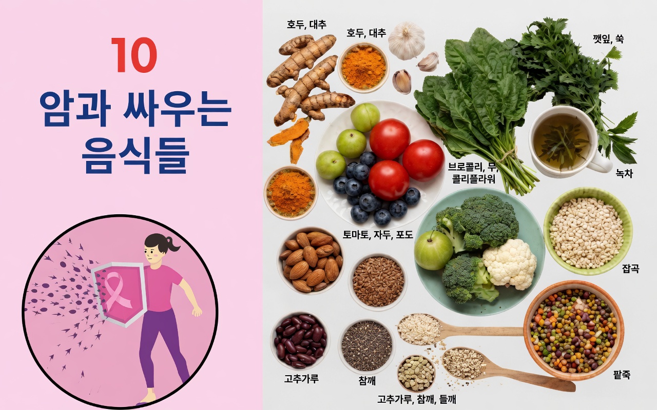 암과의 싸움에서 건강을 뒷받침할 수 있는 일상 식품들