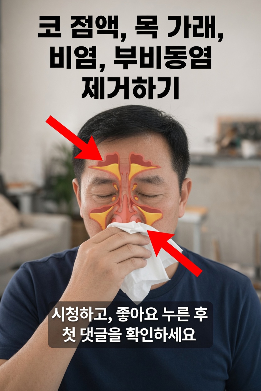 간단한 일상 습관으로 목과 코의 점액과 가래를 없애는 방법