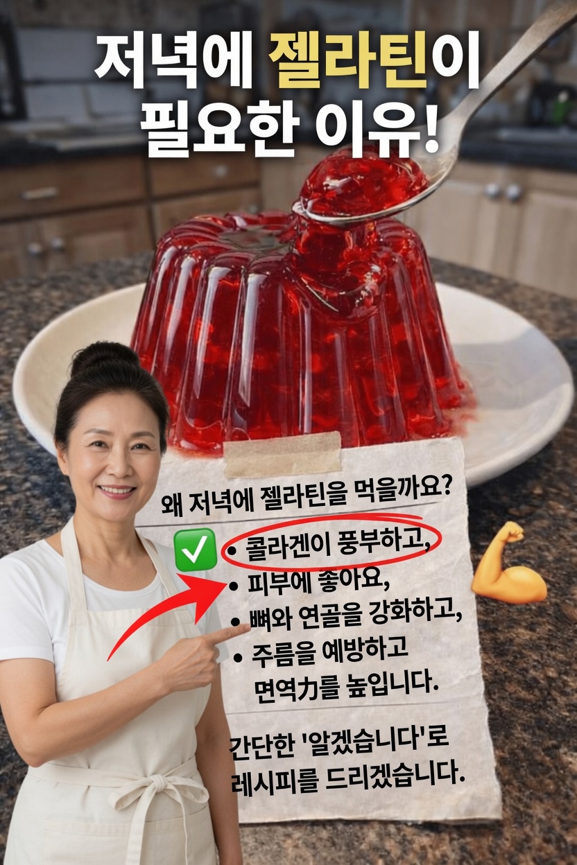 저녁 식사로 젤라틴을 먹는 이유: 이 콜라겐 공급원을 일상적인 웰니스 루틴에 활용하는 방법 살펴보기