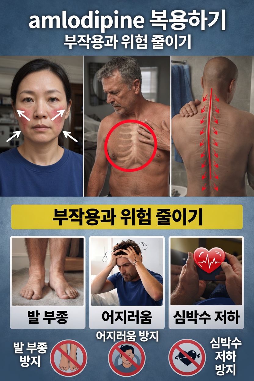 암로디핀의 흔한 부작용 6가지와 불편함을 쉽게 줄이는 방법