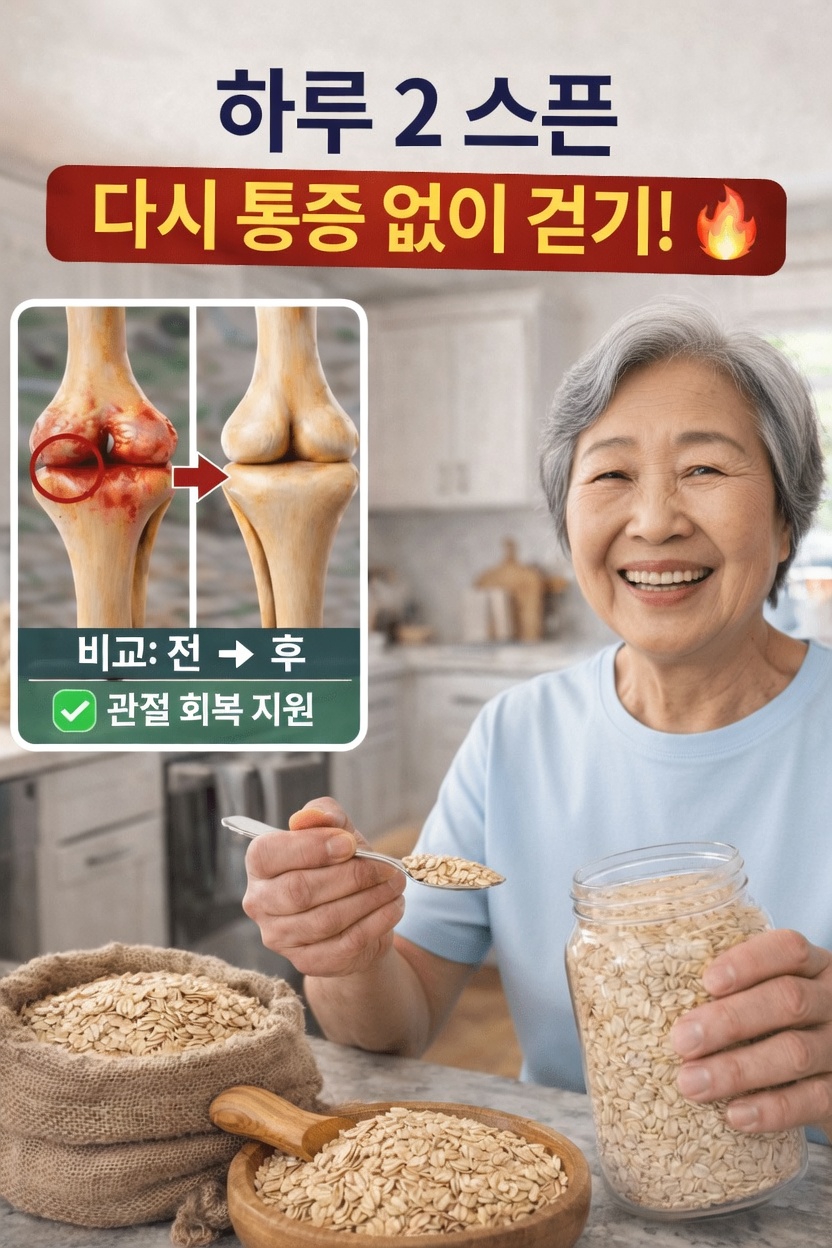 매일 귀리를 먹으면 나이가 들면서 무릎 관절 건강을 유지하는 데 도움이 될까?