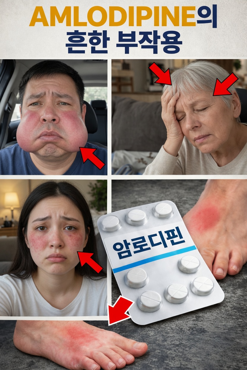 환자들이 자주 겪는 암로디핀의 일반적인 부작용과 이를 간단히 관리하는 방법