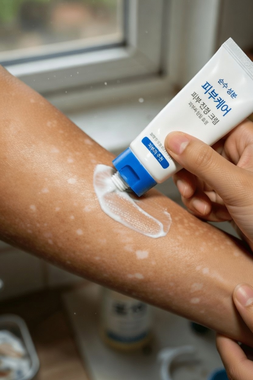 팔과 다리에 있는 이 작은 흰 반점들은 무엇인가요?