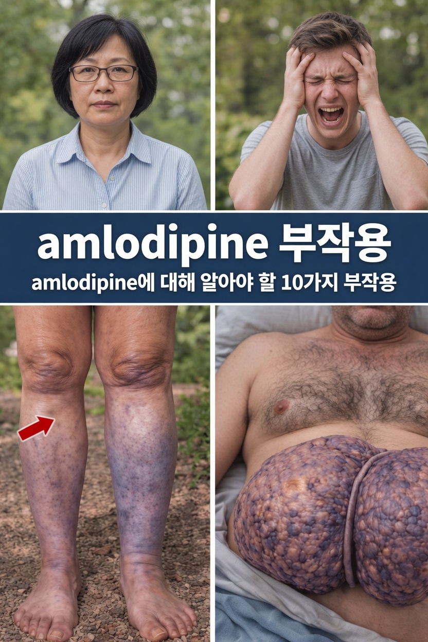 암로디핀의 대표적인 부작용 12가지와 더 편안하게 지내기 위한 간단한 일상 팁 알아보기