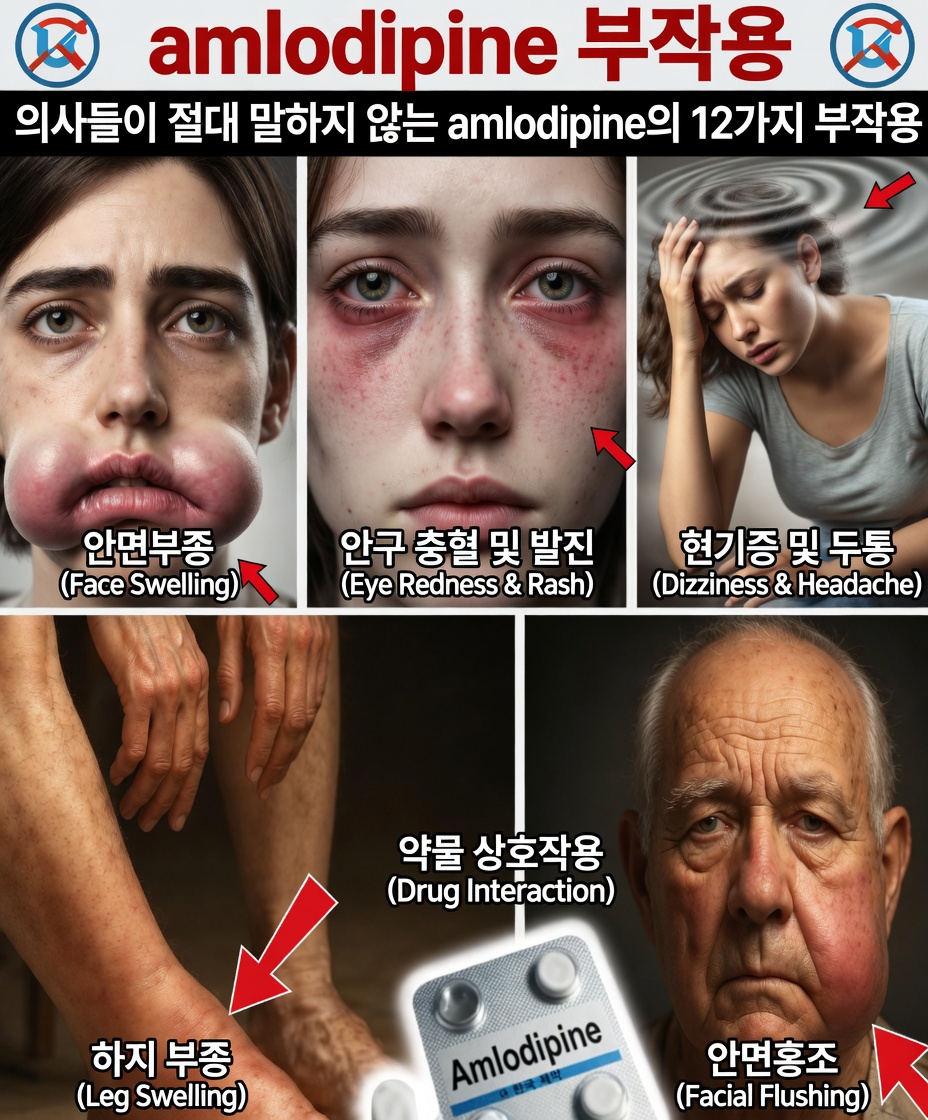 암로디핀의 대표적인 부작용 12가지와 더 편안하게 지내기 위한 간단한 일상 팁 알아보기
