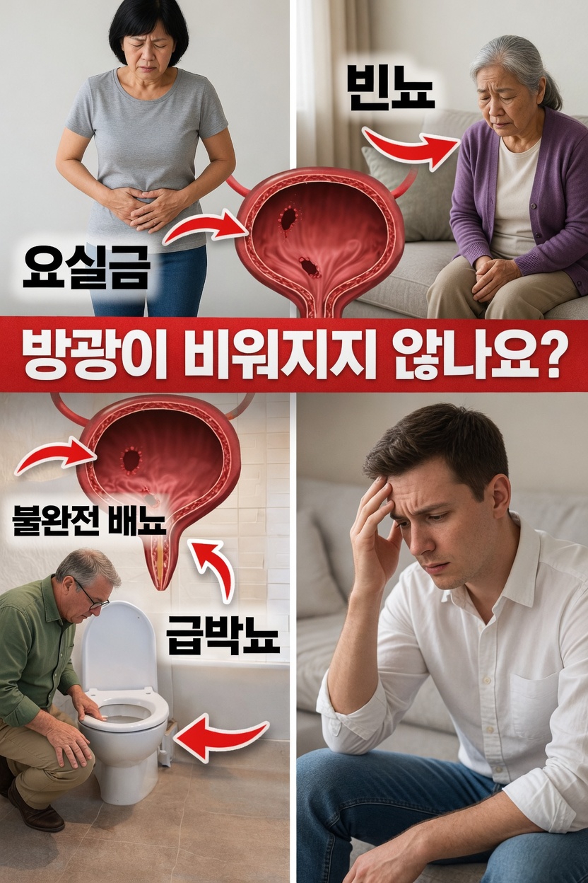 소변을 봐도 방광이 덜 비워진 것처럼 느껴지는 이유는? 60세 이상 남성이 오늘 밤부터 시도할 수 있는 쉬운 습관들