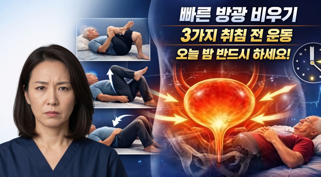 잠들기 전 방광을 더 효과적으로 비우는 데 도움이 되는 간단한 취침 전 운동 3가지