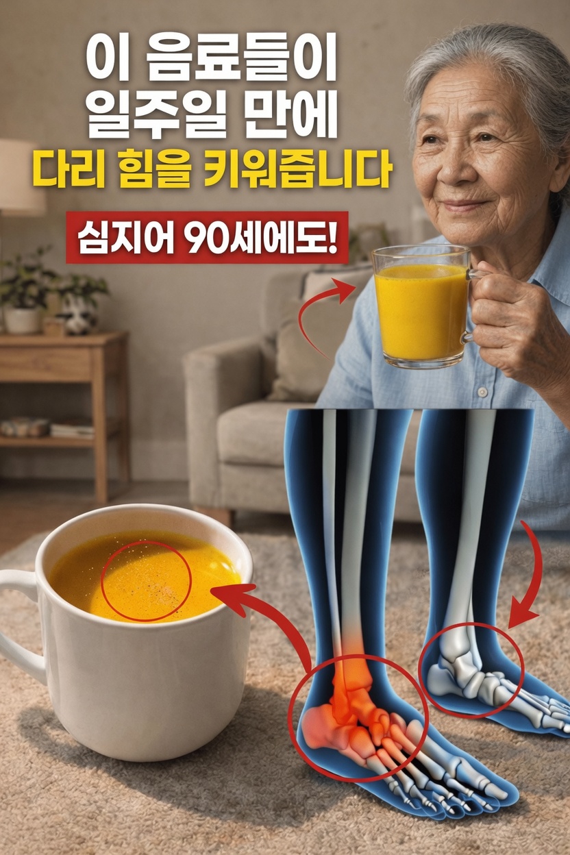 나이가 들수록 다리 근력과 이동성 유지에 도움이 될 수 있는 간단한 음료 3가지