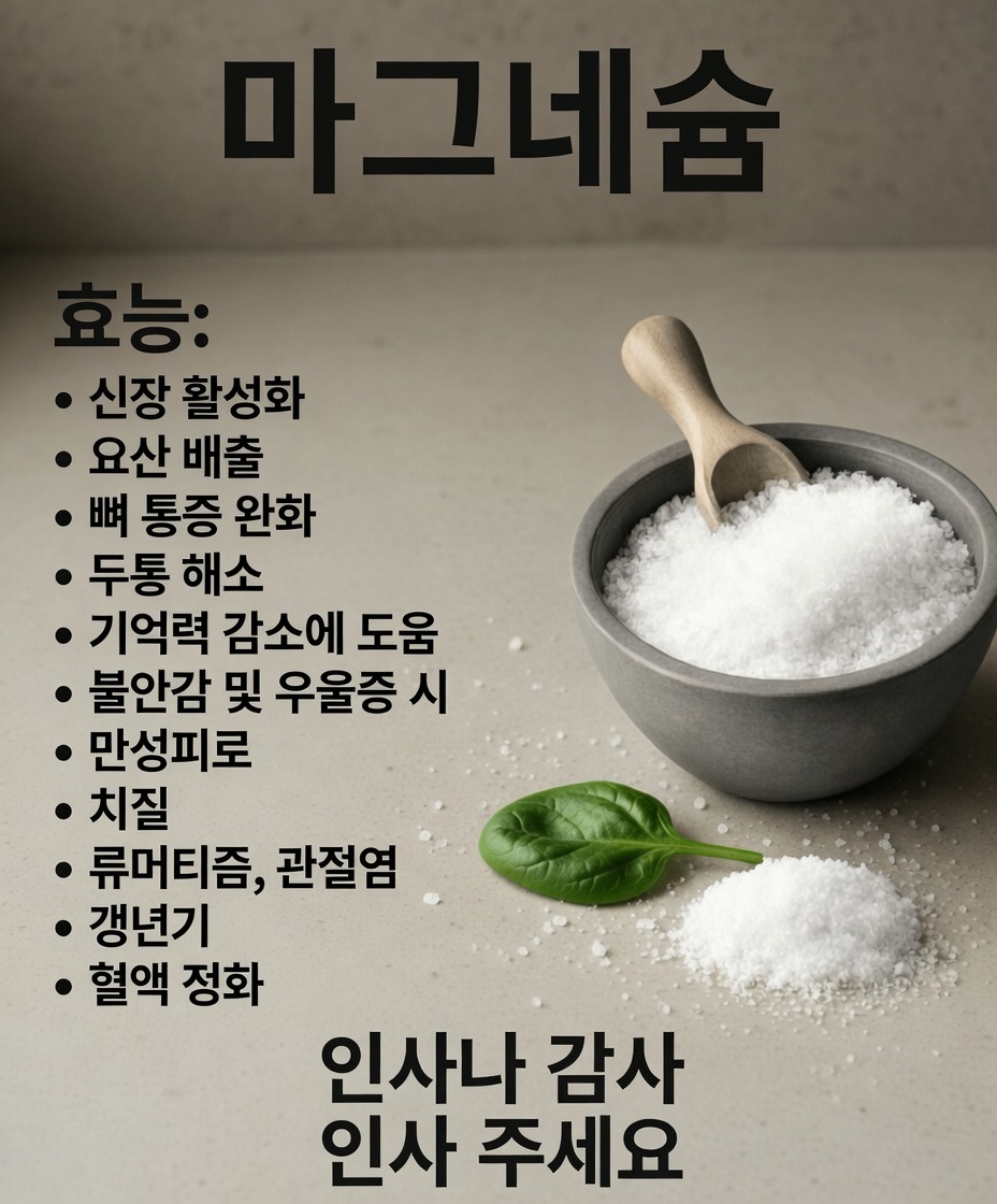 마그네슘이 일상적인 웰니스 루틴에서 에너지 수준, 기분, 뼈 건강 등 다양한 측면을 어떻게 지원하는가