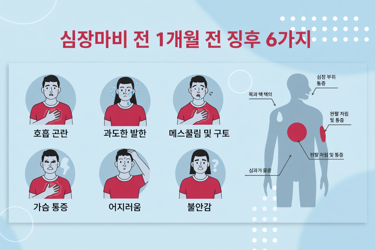 심장마비 한 달 전에 몸이 보일 수 있는 9가지 징후는 무엇일까?