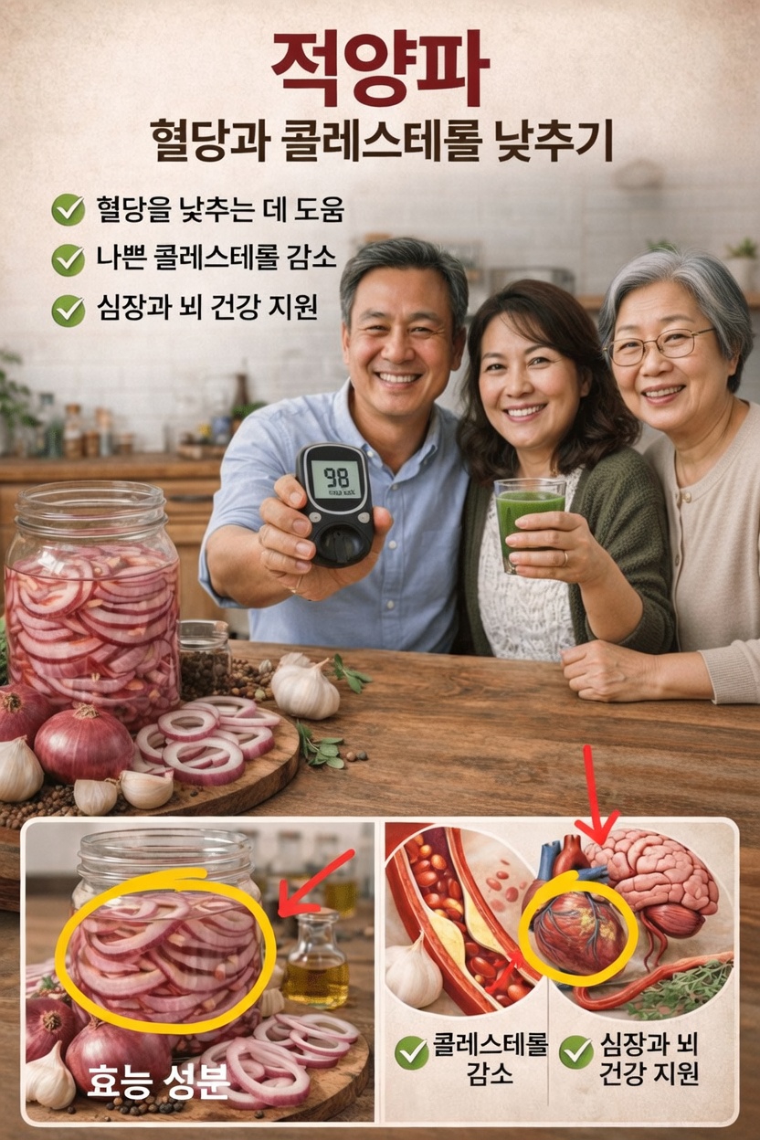 적양파: 건강한 혈당과 콜레스테롤 수치를 돕는 간단한 방법들