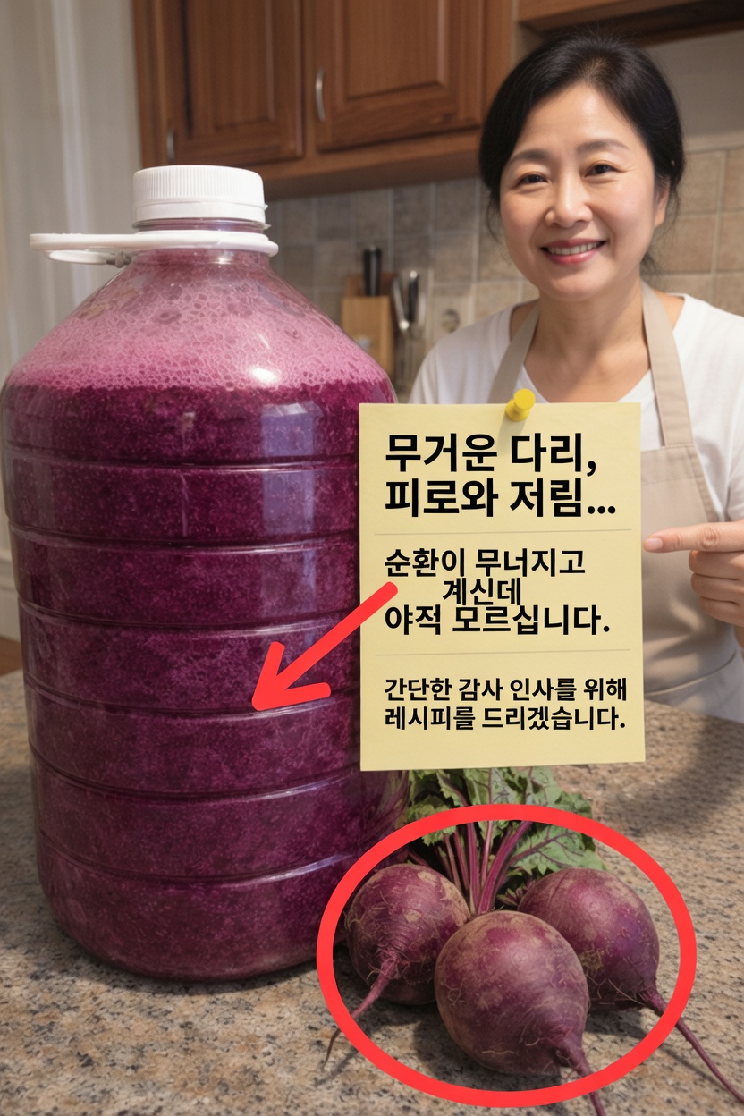 무거운 다리, 피로감, 저림: 혈액순환을 돕는 간단한 일상 습관과 비트 음료 레시피 알아보기