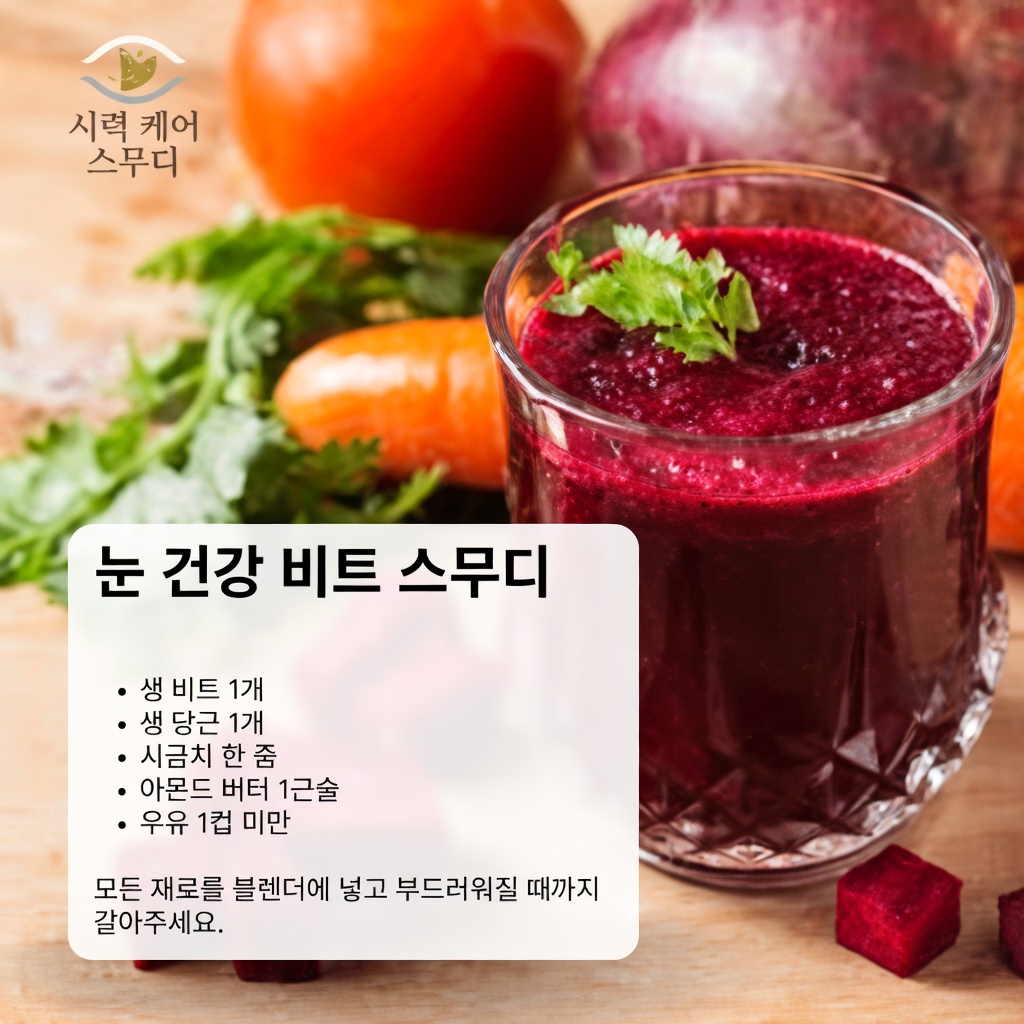 자연스럽게 눈 건강 지원에 도움이 될 수 있는 간단한 비트 레시피 만드는 법