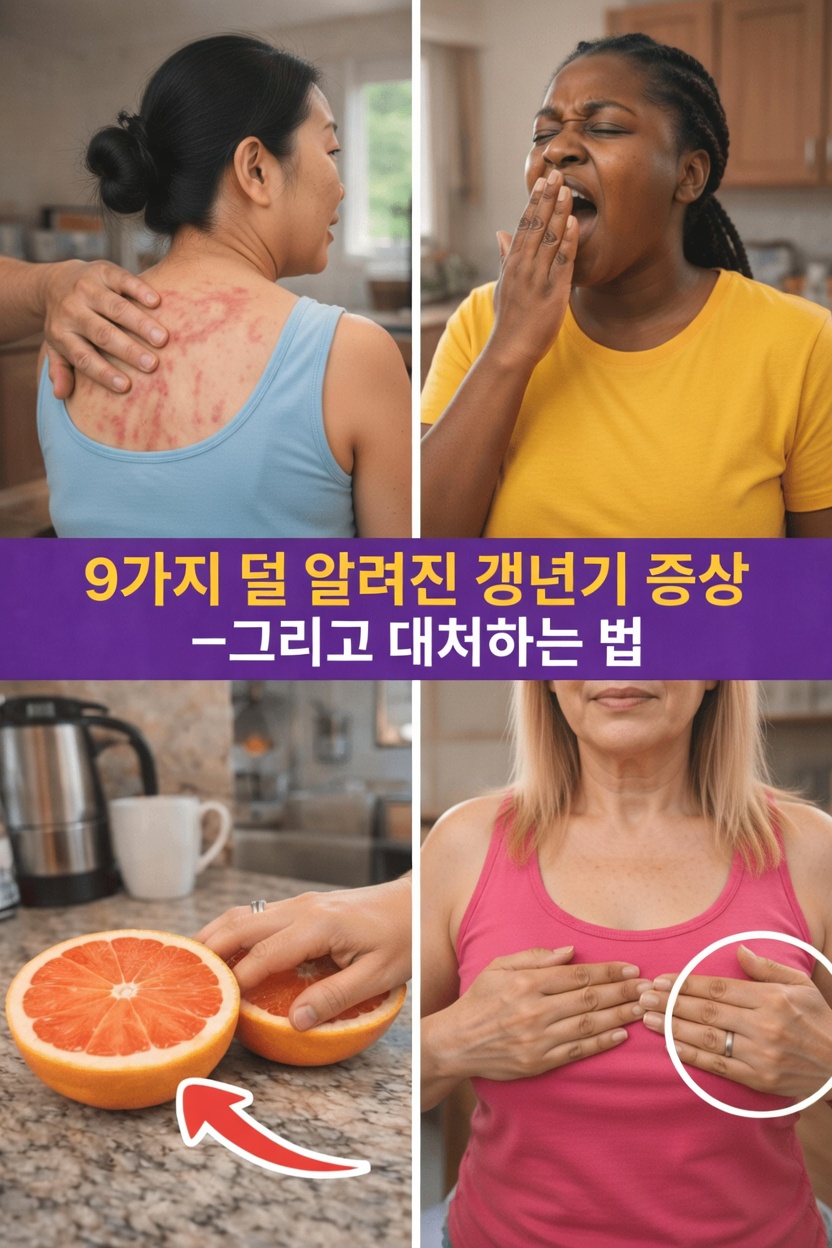 많은 여성이 놓치는 잘 알려지지 않은 폐경 증상 9가지와 도움이 될 수 있는 간단한 일상 습관