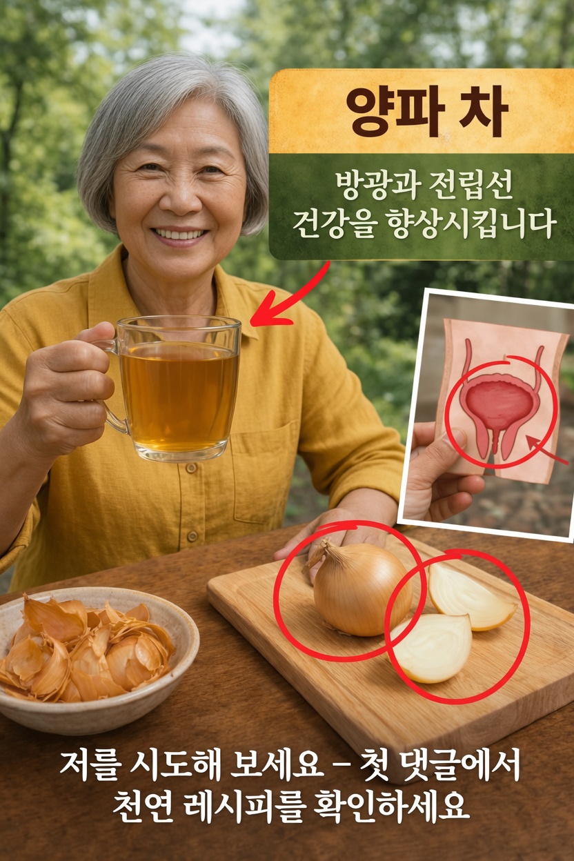 일상적인 배뇨 편안함을 위해 양파차를 드셔보셨나요?