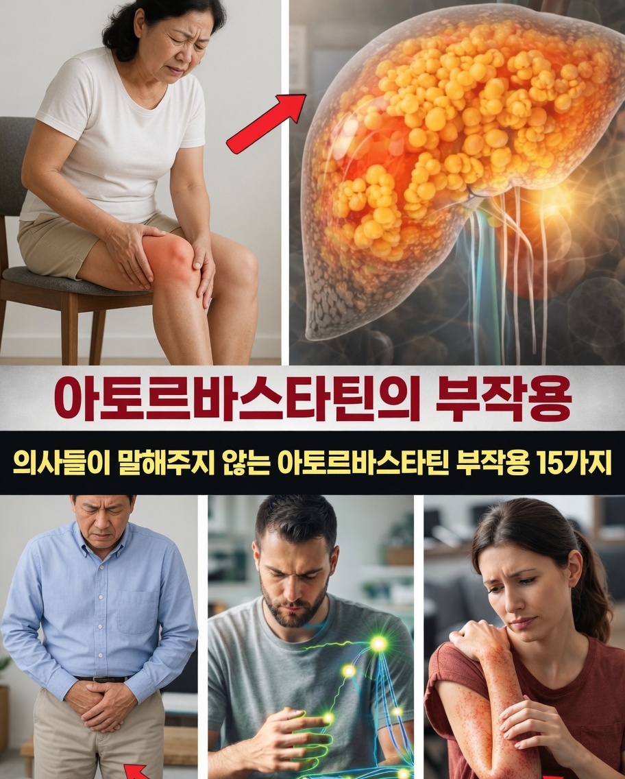 알아두어야 할 아토르바스타틴의 잠재적 부작용 15가지: 환자를 위한 유용한 안내서
