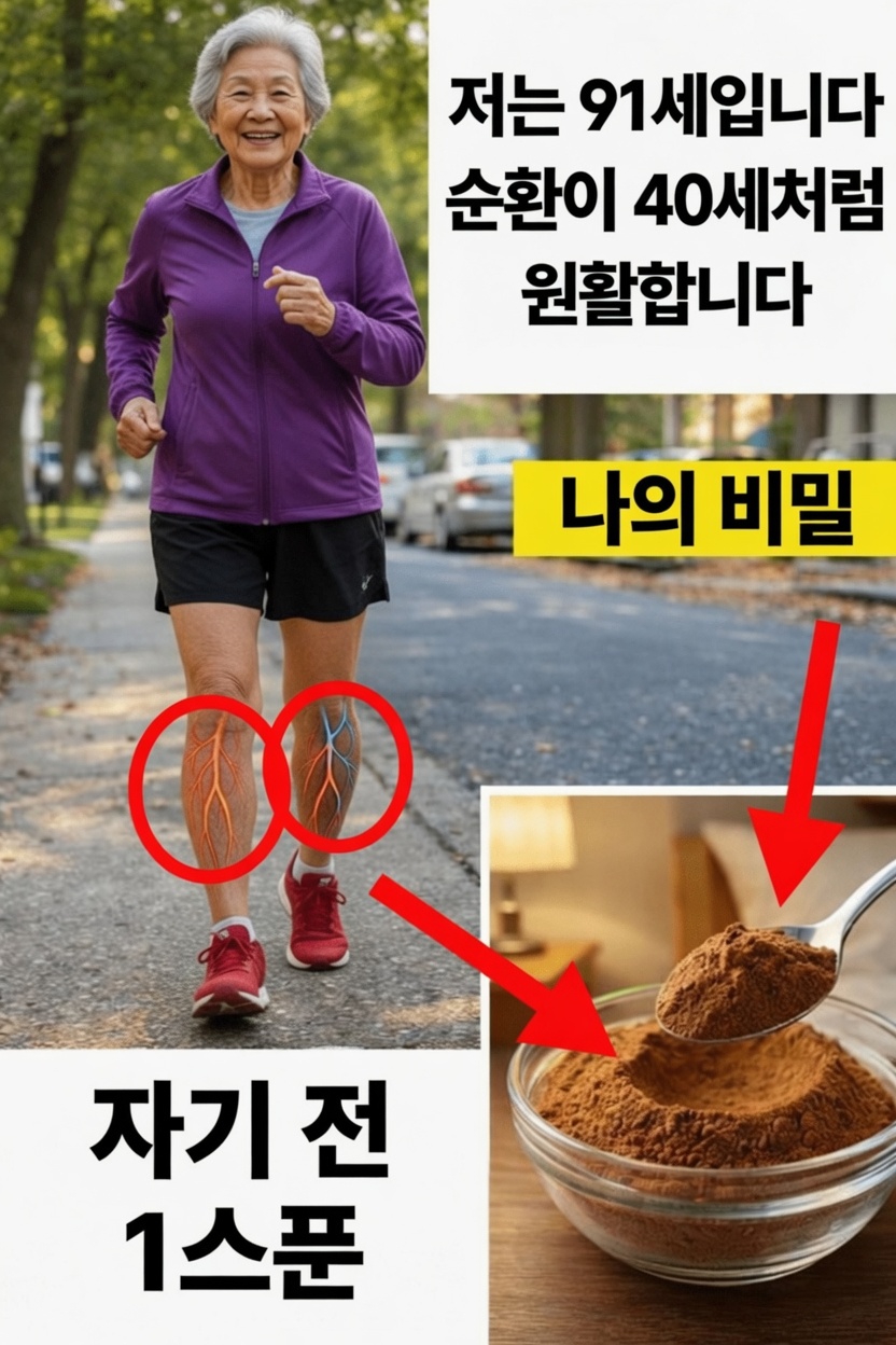 노년층이 다리와 발의 건강한 혈액순환을 돕기 위해 취침 전에 실천하는 간단한 습관