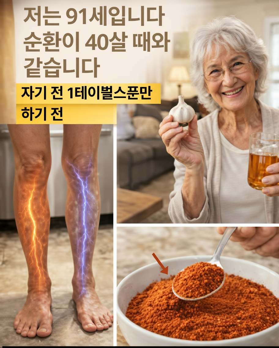 노년층이 다리와 발의 건강한 혈액순환을 돕기 위해 취침 전에 실천하는 간단한 습관