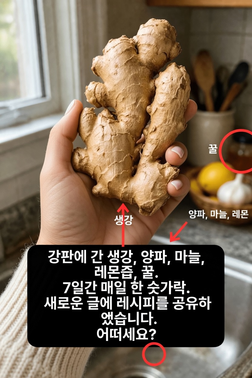 매일의 건강을 위해 이 간단한 생강, 양파, 마늘, 레몬, 꿀 혼합물을 시도해 보셨나요?