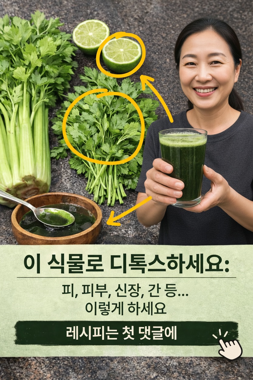 모두가 이야기하는 강력한 그린 주스 레시피: 집에서 셀러리와 파슬리 주스 만드는 법