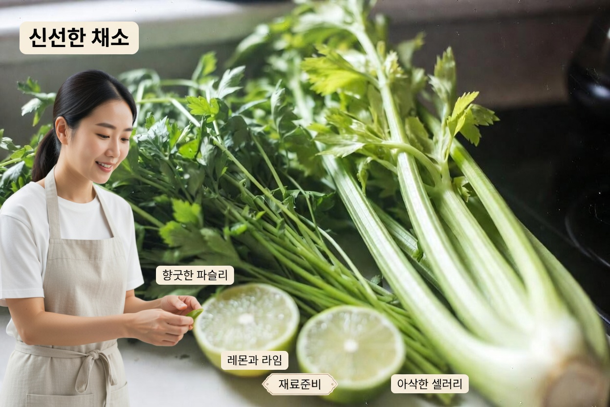 모두가 이야기하는 강력한 그린 주스 레시피: 집에서 셀러리와 파슬리 주스 만드는 법