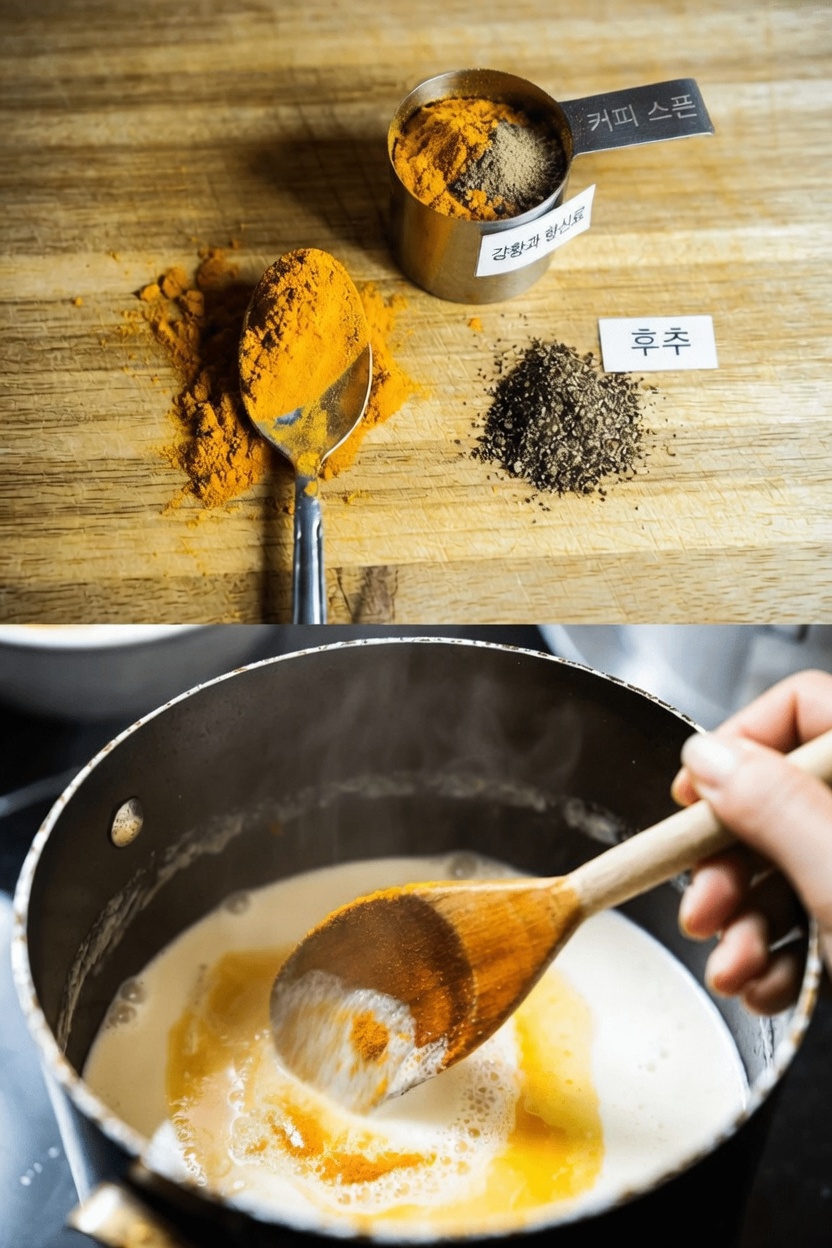 따뜻한 우유에 강황을 넣어 잠들기 전 마시는 간단한 습관이 눈 건강을 자연스럽게 돕는 방법