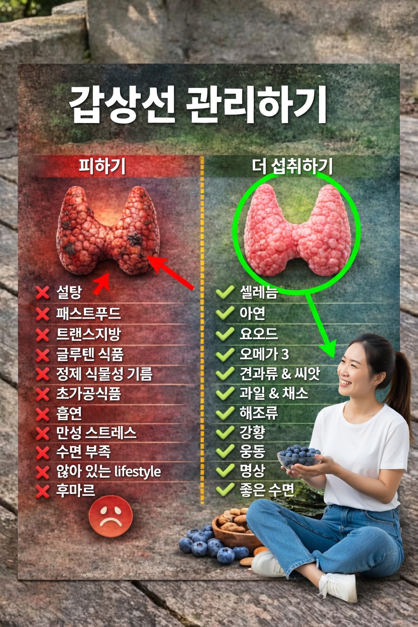 일상 습관과 식품 선택으로 갑상선 건강을 돕는 간단한 방법
