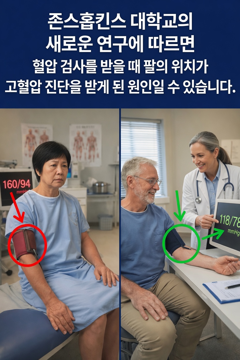혈압 측정 시 팔의 위치가 수치에 어떤 영향을 미치는지 밝혀낸 존스홉킨스의 새로운 연구