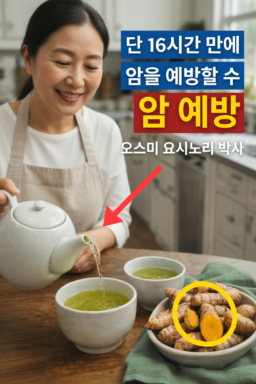 16시간 간헐적 단식과 녹차 및 강황의 병행이 자연스러운 세포 건강 증진에 어떻게 도움이 될 수 있는가