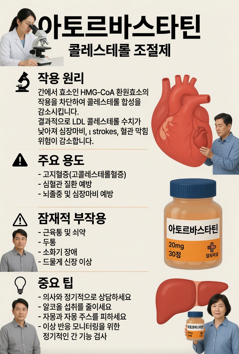 아토르바스타틴 부작용: 흔한 반응과 대처 방법에 대해 알아야 할 사항