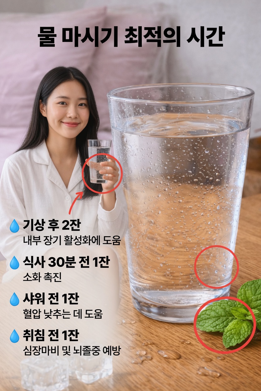 더 나은 일상 수분 보충과 건강을 위한 물 마시기 가장 좋은 시간대