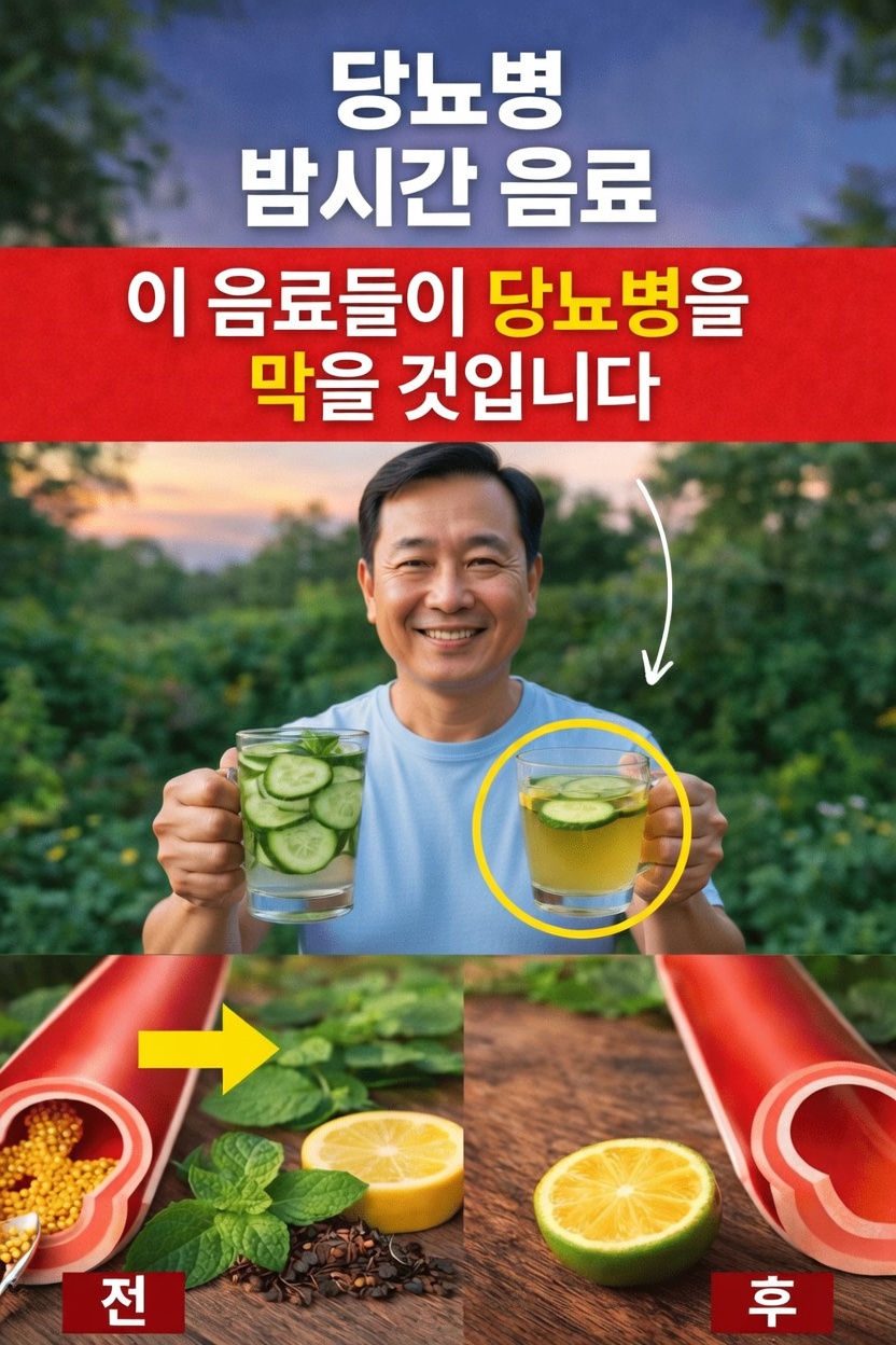 당뇨병 환자들이 건강한 혈당 수치 유지를 돕기 위해 밤에 마시는 음료 7가지