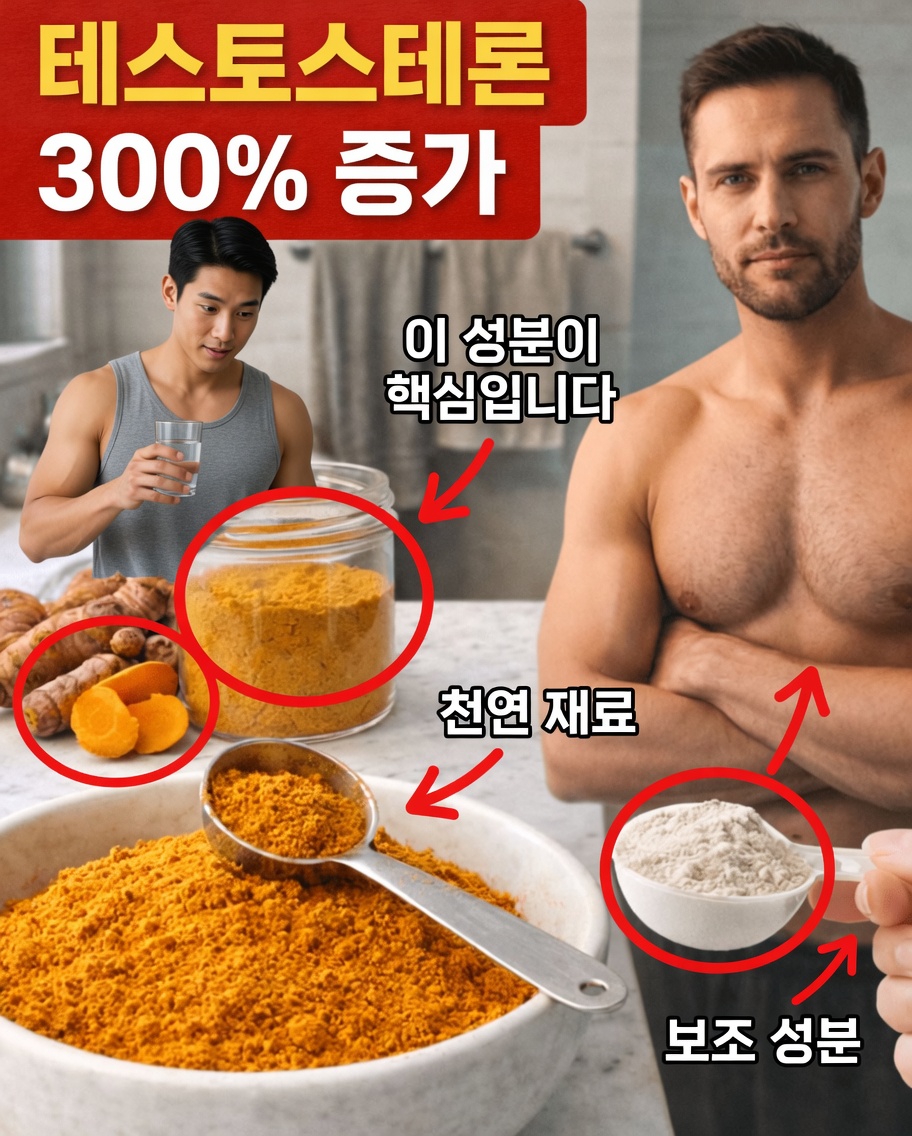 건강한 테스토스테론 수치를 자연스럽게 지원하는 강황의 잠재적 역할 탐구