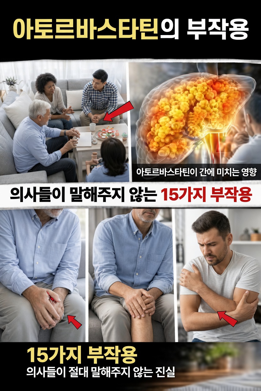 아토르바스타틴을 복용하는 동안 평소와 다른 증상을 겪고 있나요? 주의해야 할 덜 알려진 부작용 15가지