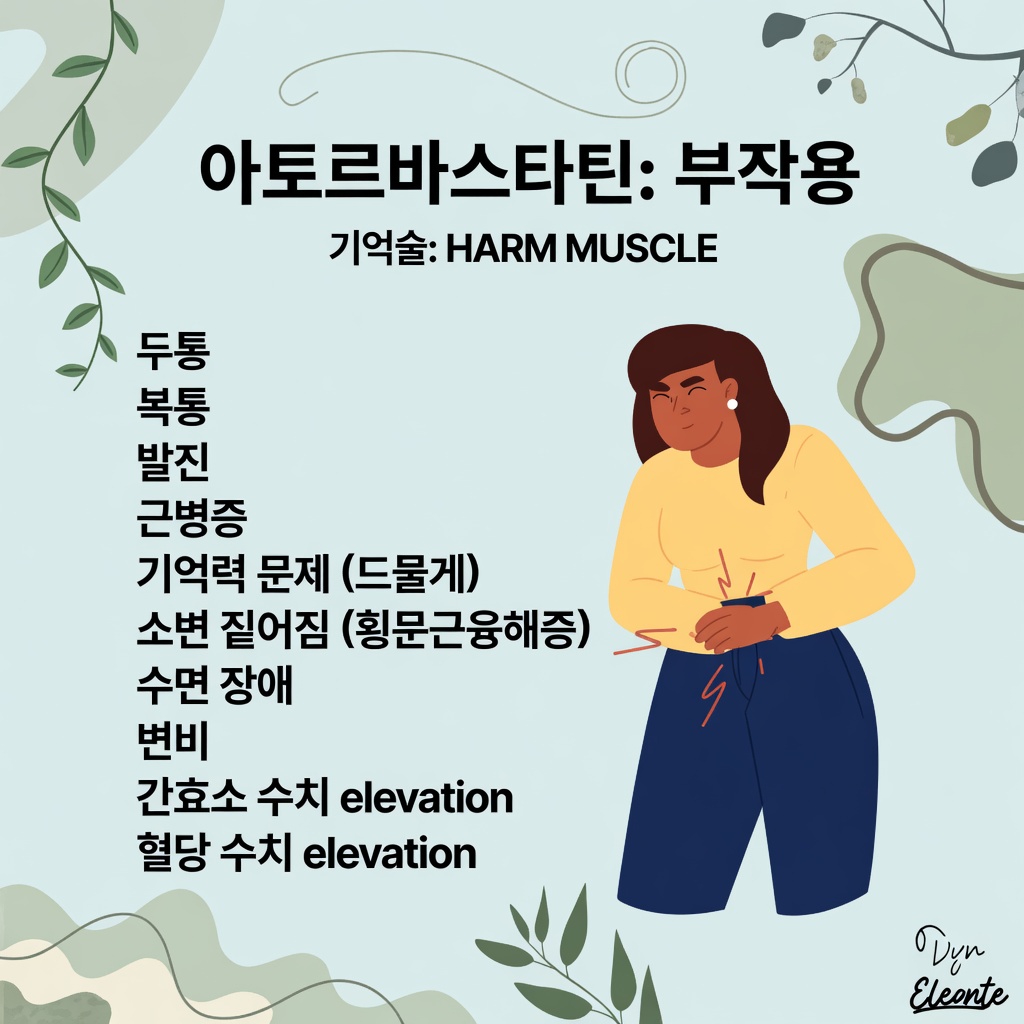 아토르바스타틴을 복용하는 동안 평소와 다른 증상을 겪고 있나요? 주의해야 할 덜 알려진 부작용 15가지