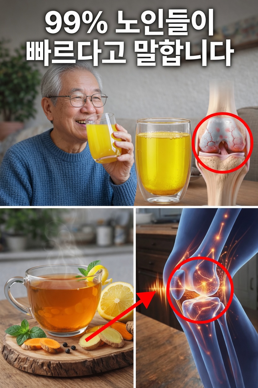 많은 노년층이 무릎 건강을 자연스럽게 돕기 위해 사용하는 간단한 강황 생강 음료 레시피 발견하기
