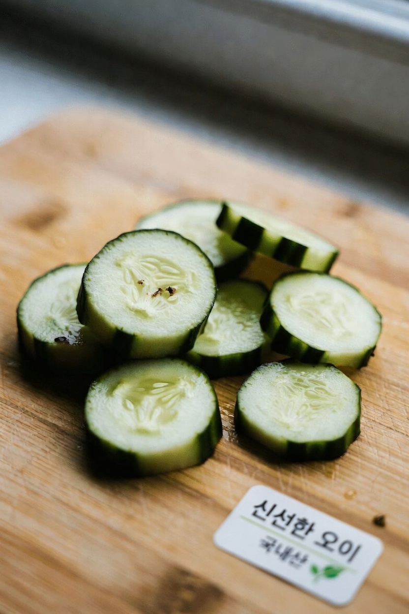 눈 위에 올리는 오이 조각: 피곤한 눈을 상쾌하게 하고 일상적인 편안함을 돕는 간단한 습관