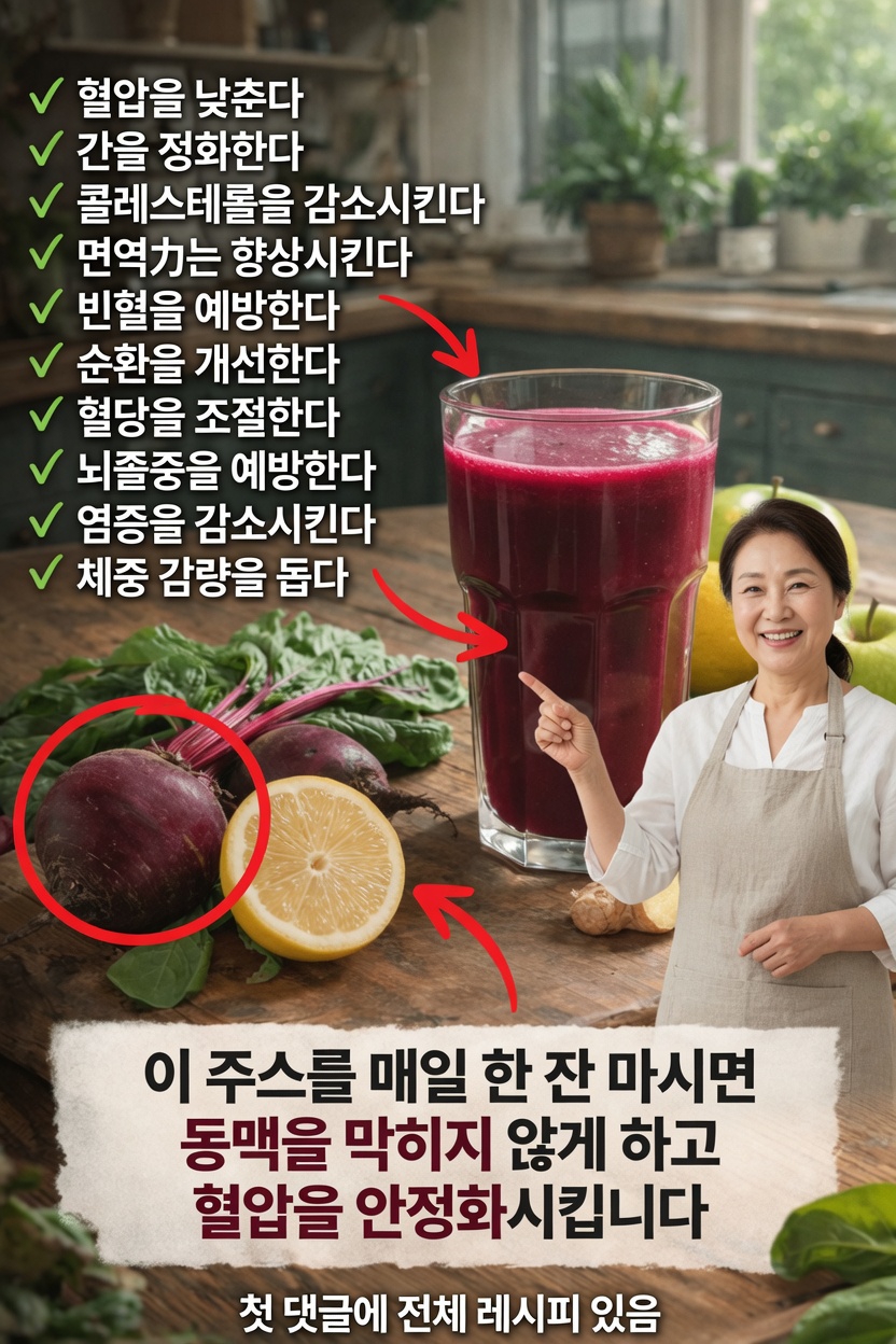 매일 비트 주스 한 잔이 당신의 심장 건강 관리에 빠진 간단한 습관일까요?
