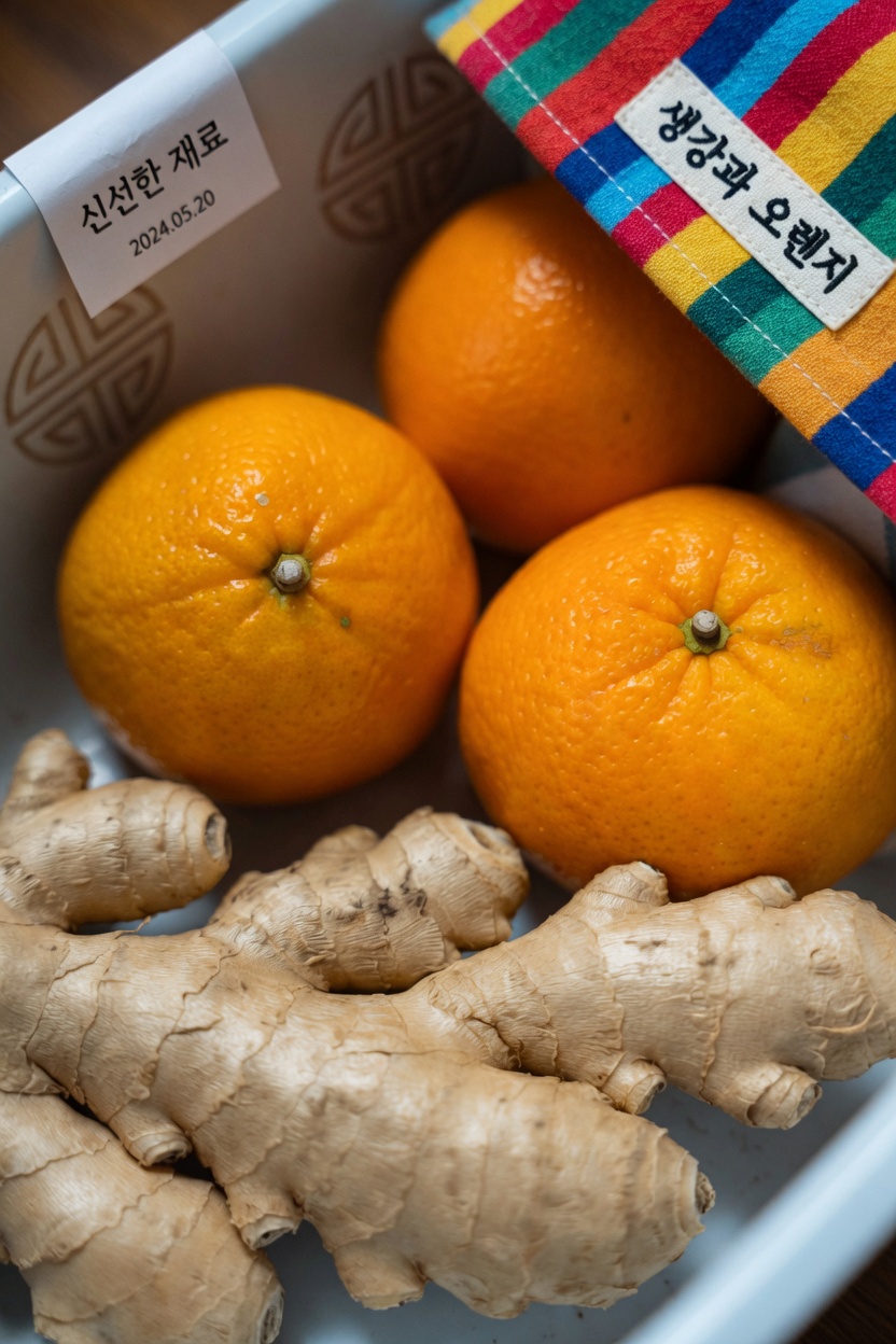 신장, 간, 폐 건강을 자연스럽게 돕는 간단한 일상 생강 오렌지 음료 레시피