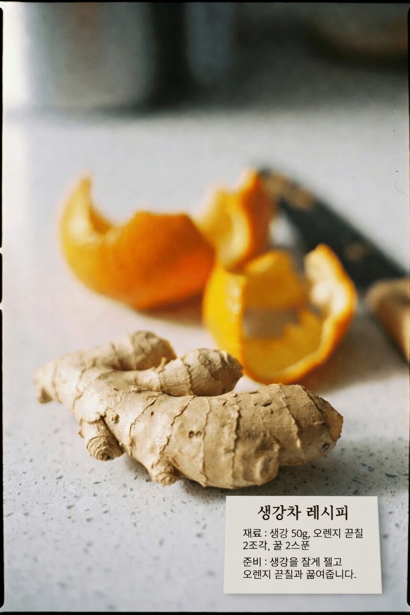 신장, 간, 폐 건강을 자연스럽게 돕는 간단한 일상 생강 오렌지 음료 레시피