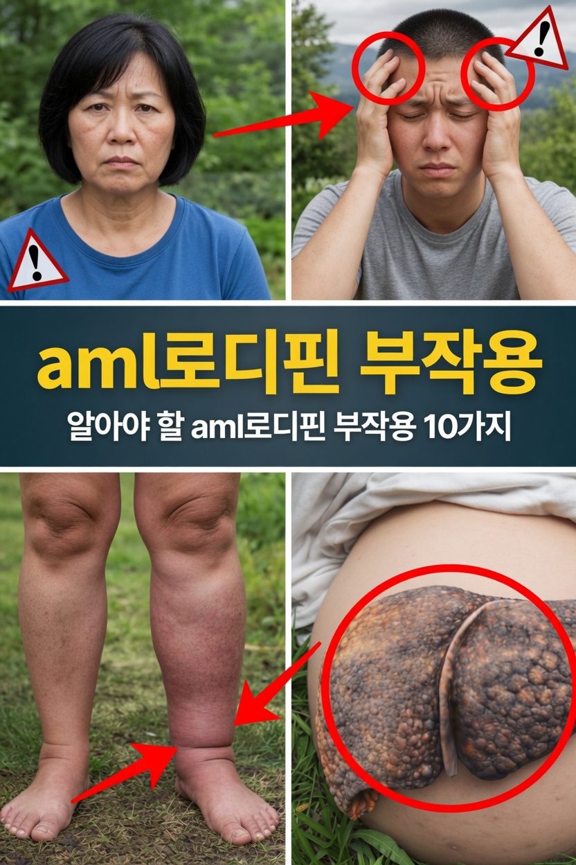 알아두어야 할 암로디핀의 흔한 부작용 12가지와 이를 알아차리는 방법
