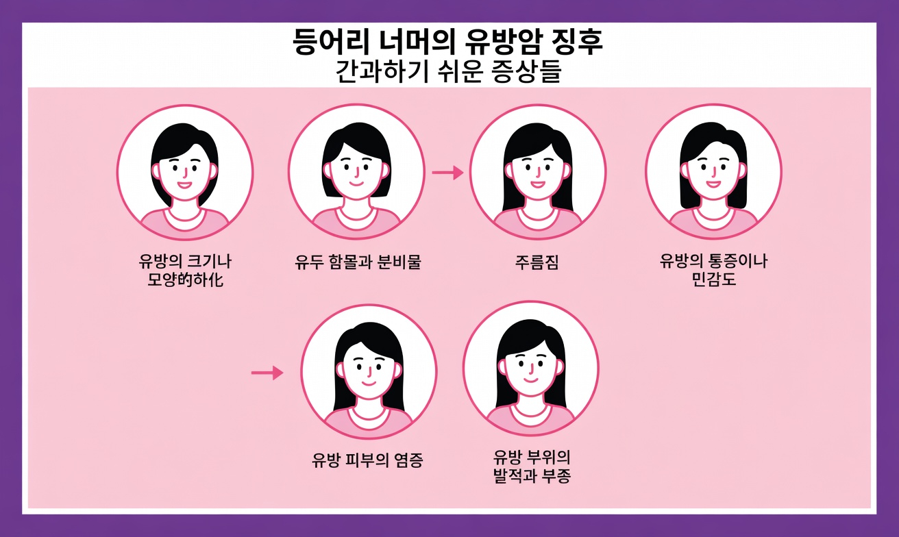 멍울 외 유방암 증상: 모든 여성이 알아야 할 잘 알려지지 않은 징후들