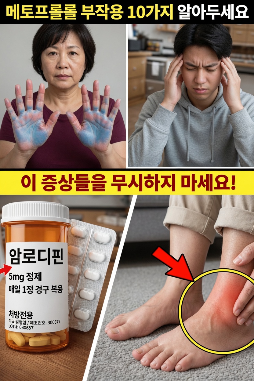 메토프롤롤 복용 시 흔한 10가지 부작용과 일상에서 올바르게 관리하는 방법