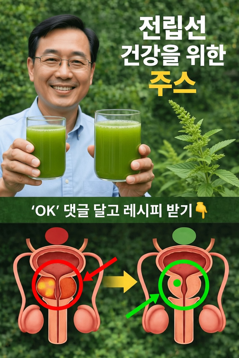 나이가 들수록 전립선 건강을 돕는 간단한 그린 주스와 습관
