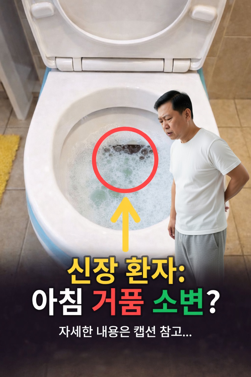 아침에 거품뇨가 생기는 것은 정상적인 현상일까요, 아니면 신장 건강에서 주의 깊게 봐야 할 신호일까요?