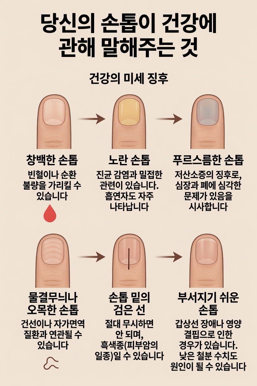 손톱에 생긴 تلك 선들이 건강에 대해 말해주는 것들