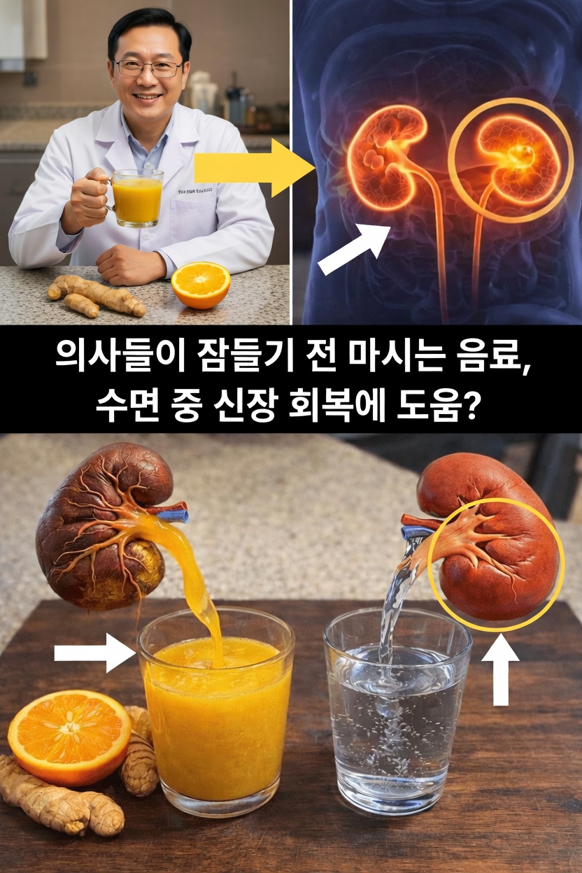 잠자는 동안 자연스럽게 신장 기능 지원에 도움이 될 수 있는 취침 전 음료 4가지 발견하기