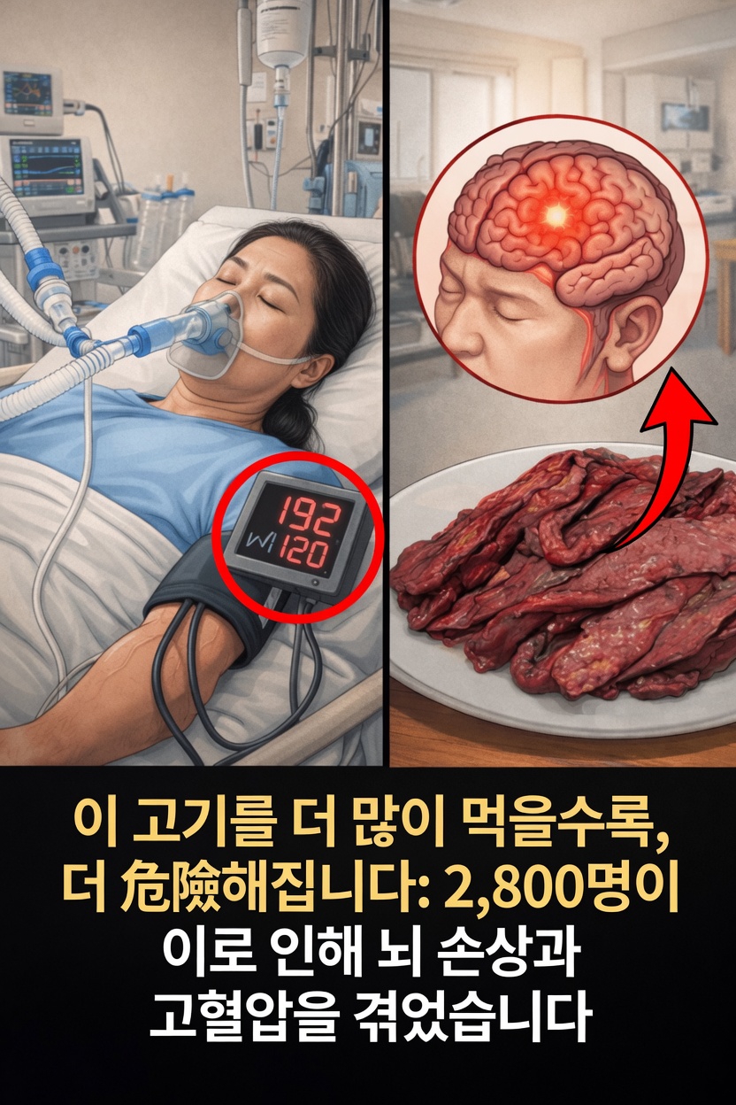 가공육을 매일 섭취하면 혈압과 뇌 건강에 어떤 영향을 미칠 수 있는지에 대한 연구 결과